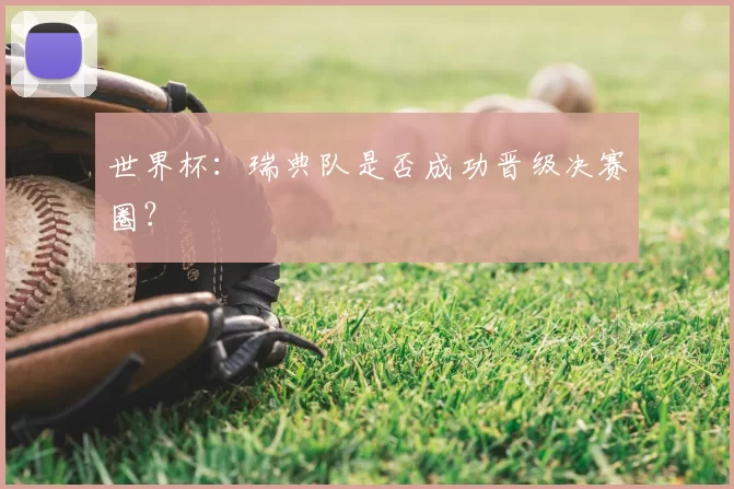 世界杯：瑞典队是否成功晋级决赛圈？